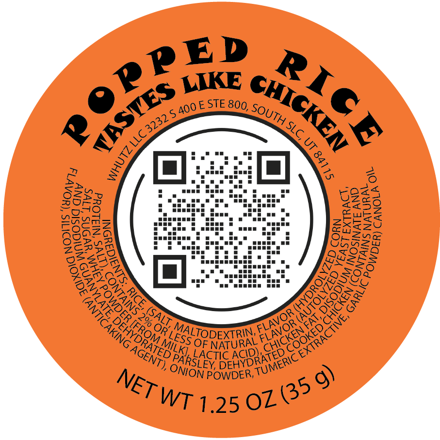 Popped Rice Snack:  "Tastes Like Chicken" (16 COUNT)