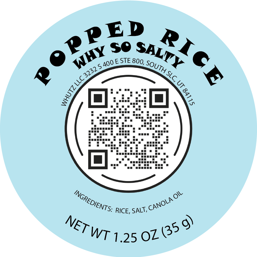 Popped Rice Snack:  "Why So Salty" (16 COUNT)